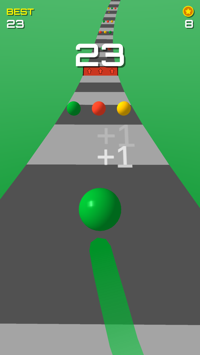 Run Road Color  same 3d ball