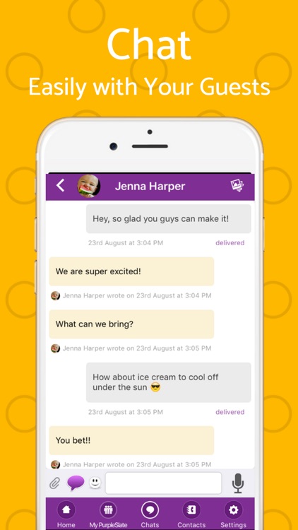 Text Invite Maker: PurpleSlate screenshot-4