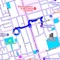 This app marks your path on a map from where you started to walk or drive to where your current location is