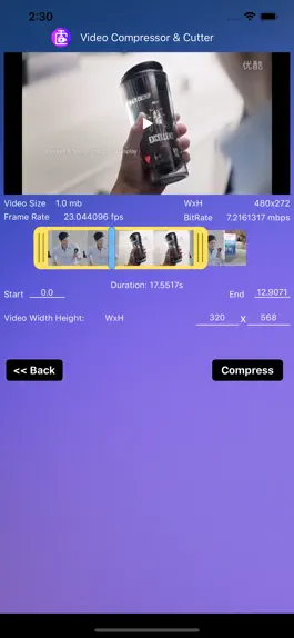 Game screenshot Video Compressor with Cutter apk