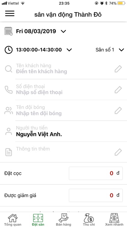 FMS-Phần mềm quản lý sân bóng screenshot-3