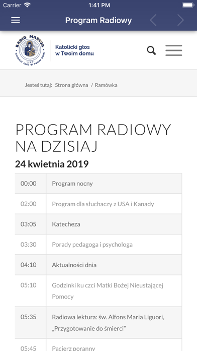 Radio Maryja screenshot 3
