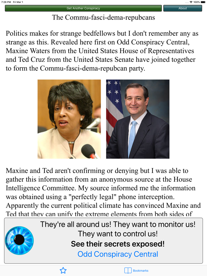 Odd Conspiracy of the Day