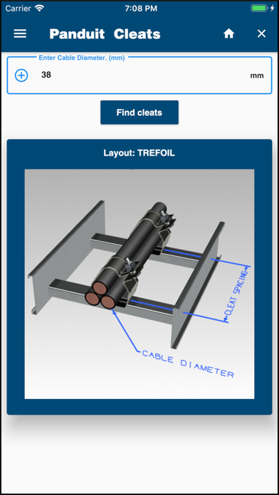 Panduit Cleat kAlculator screenshot 4