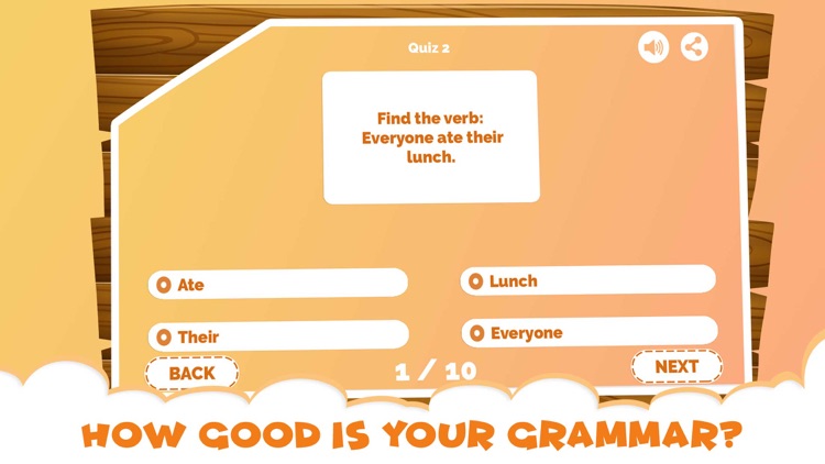 English Grammar Verb Quiz Game