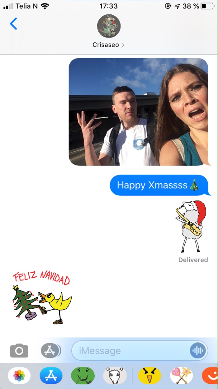 Angry Duck Holiday Stickers