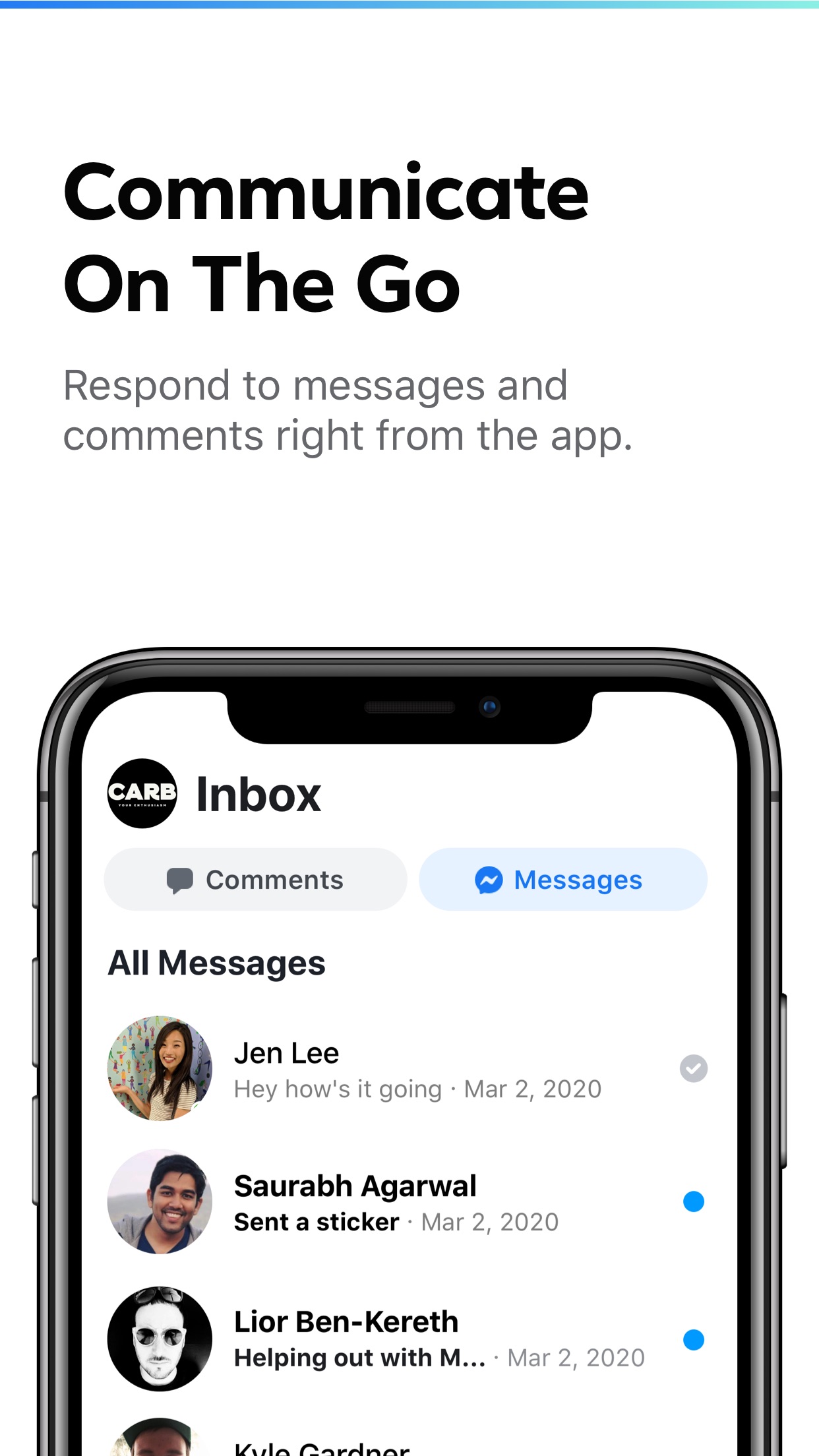 Screenshot do app Creator Studio from Facebook