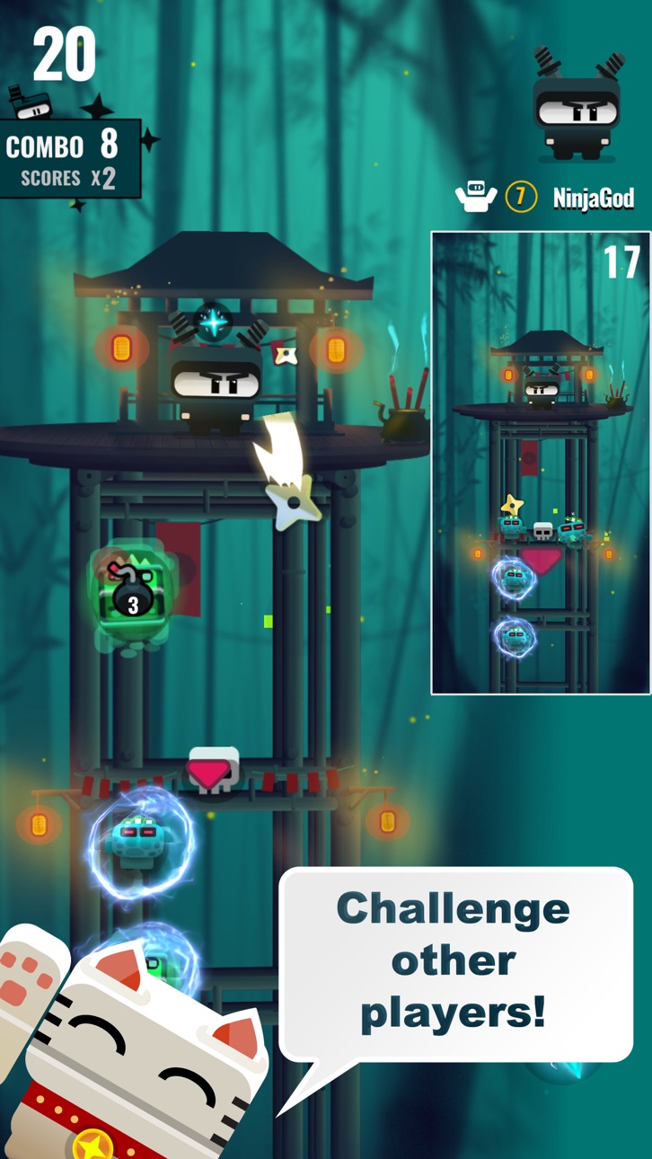 Ninja Dude vs Zombies 2 - Free Hack screenshot 1 - iOS game interface