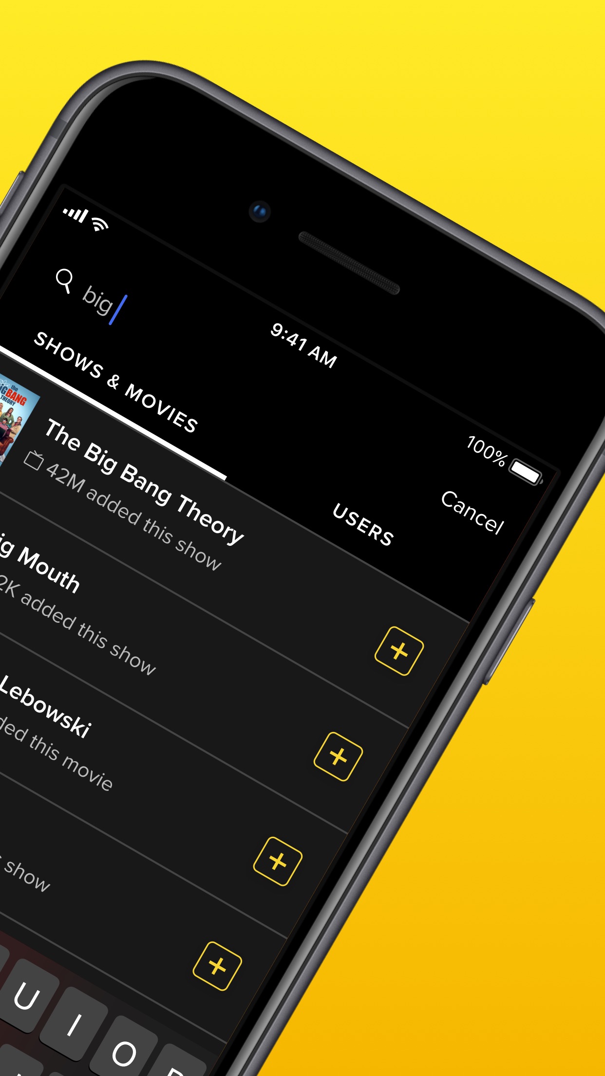 Screenshot do app TV Time: Seguir Séries e filme