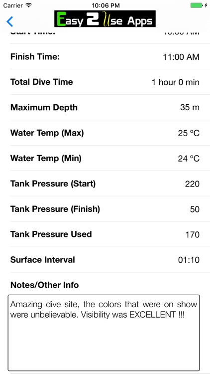 Dive Logbook (Journal)