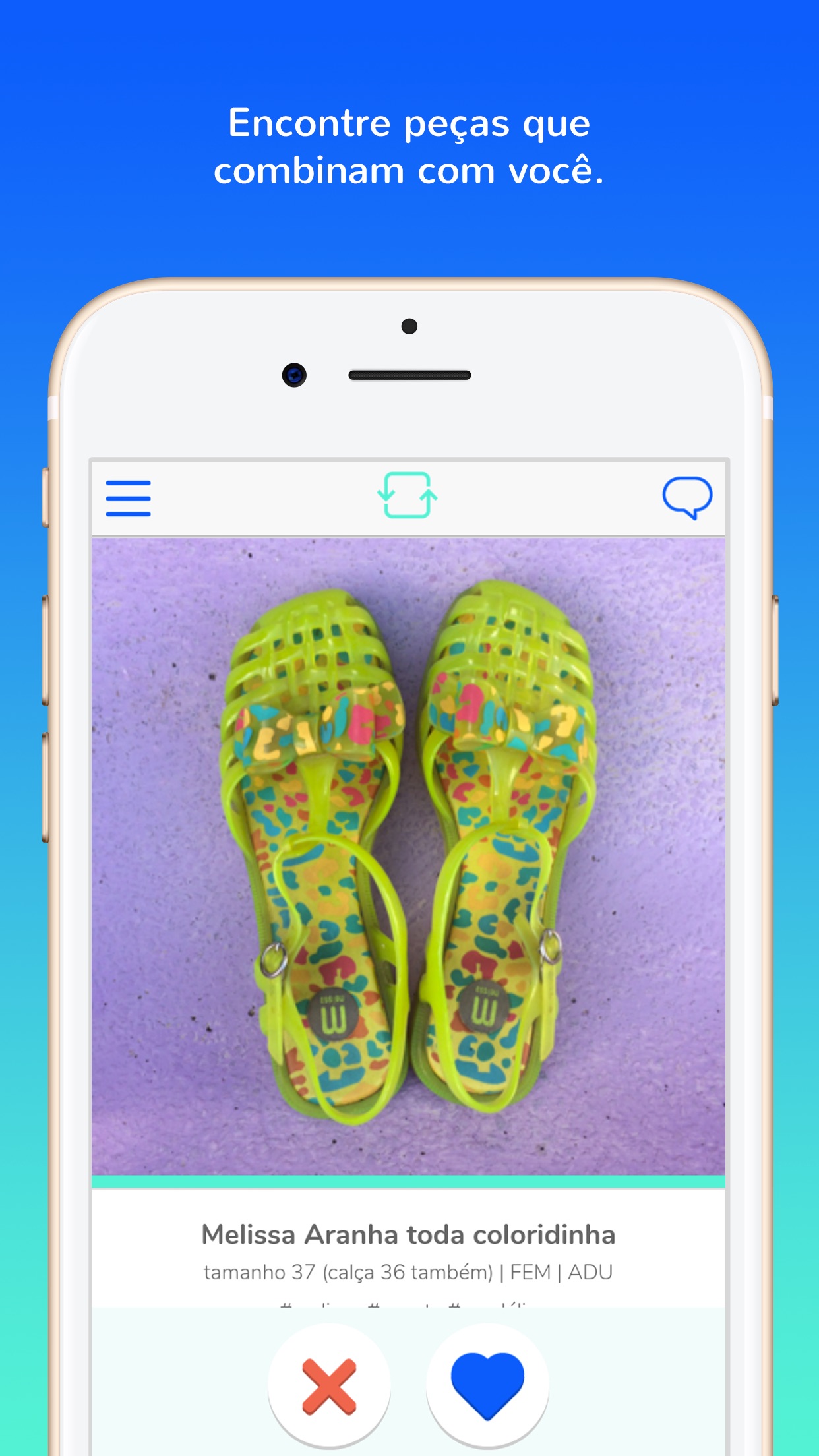 Screenshot do app Roupa Livre