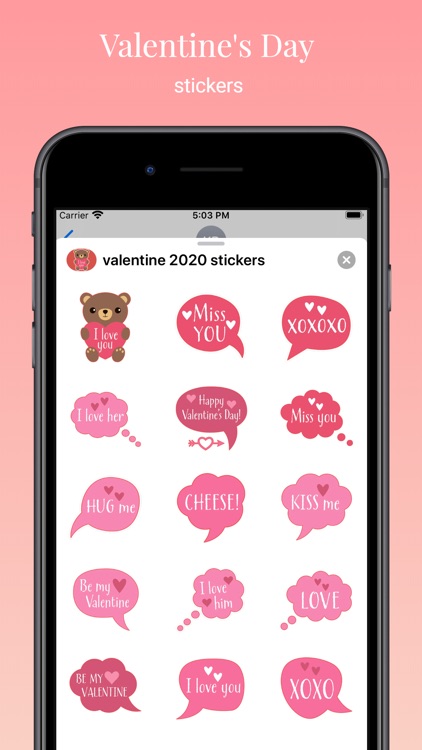 Valentines Day : love stickers