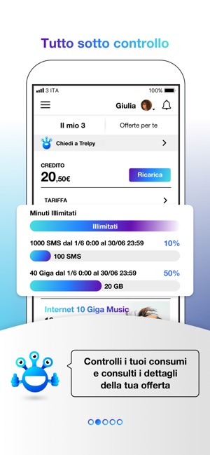 controllare credito tre iphone