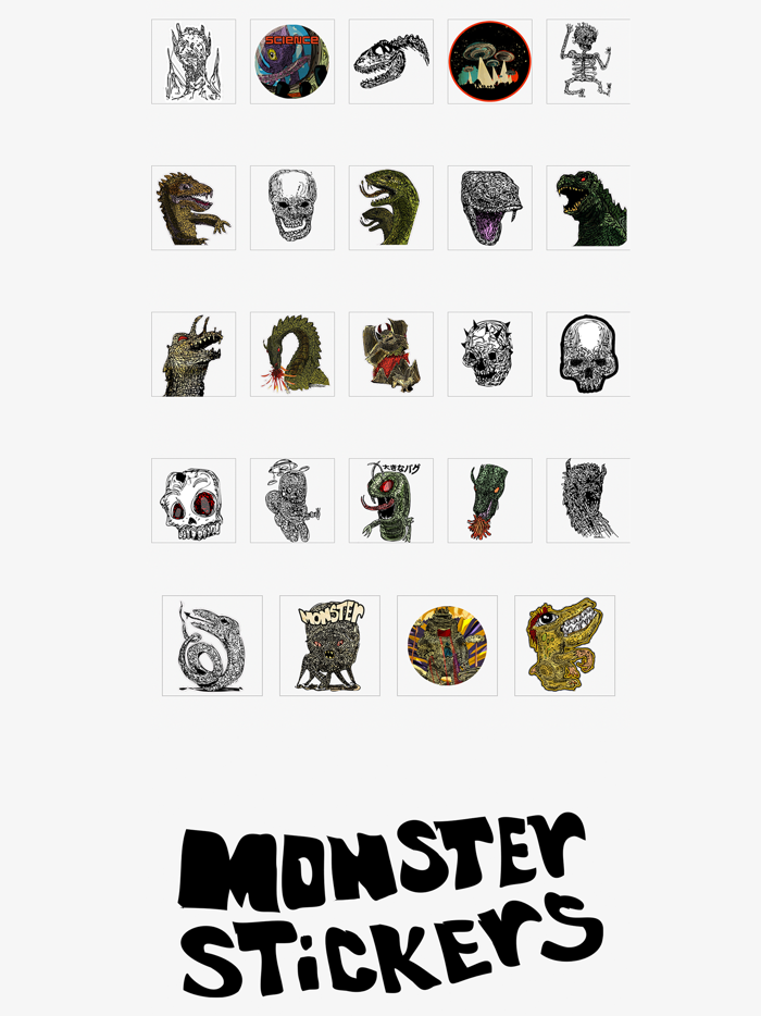 Creepy Monster Stickers
