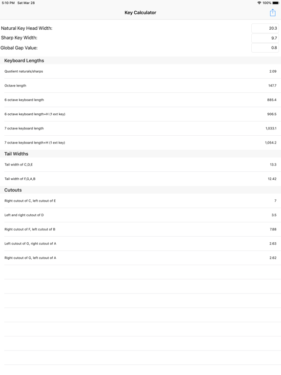 Screenshot #4 pour Keyboard Dimensions Calculator