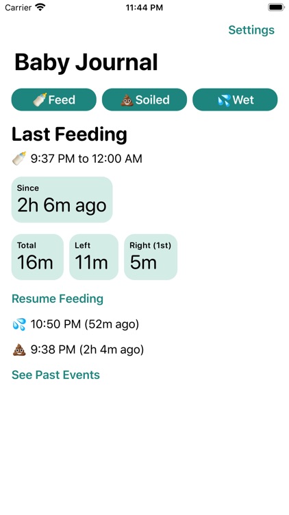 Baby Journal - Feeding Tracker