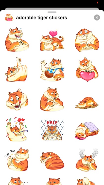 Adorable Tiger Stickers HD