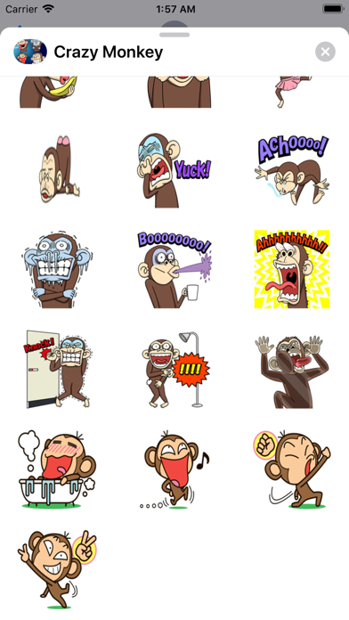 Crazy Funny monkey Stickers screenshot 3