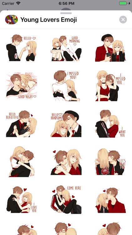 Young Lovers Couple Stickers