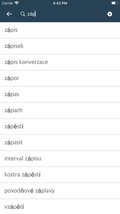 Czech Greek Dictionary screenshot 2