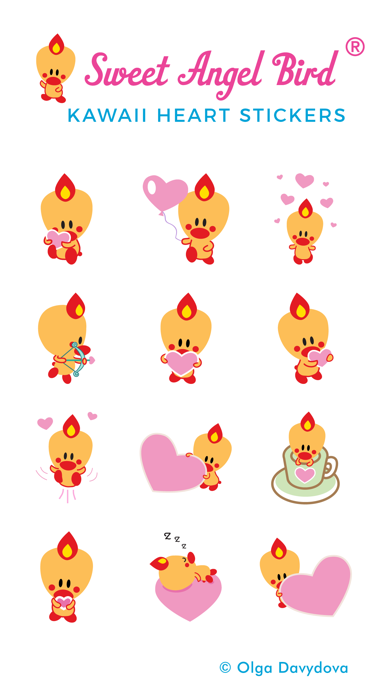 How to cancel & delete Sweet Angel Bird Kawaii Heart Stickers from iphone & ipad 3