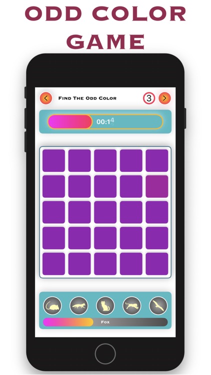 ODDY letter and color quiz app