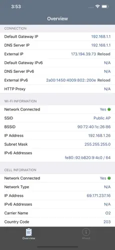 Obrázek 2 System Status: hw monitor iphone