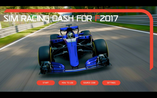 Sim Racing Dash for F2017