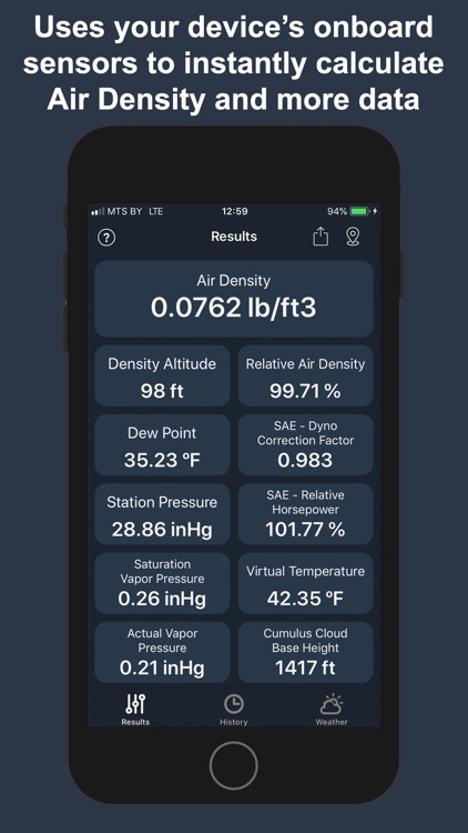 Air Density & Altitude: AirLab screenshot-0