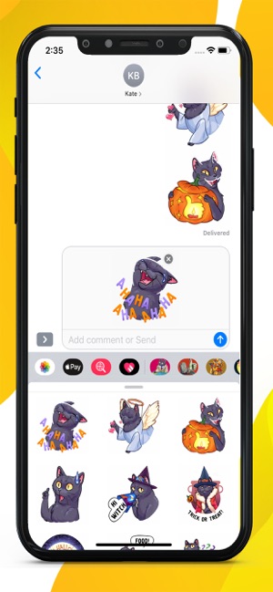 Spooky Cat Halloween Stickers(圖3)-速報App