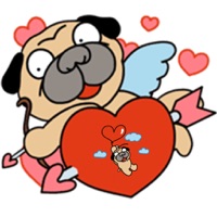 Pug love Dog Stickers Pack apk