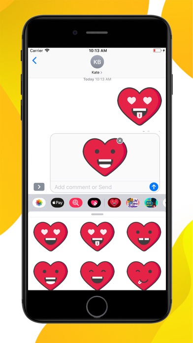 Love Heart Emoji Stickers screenshot 2