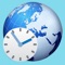 World Clocks displays time in 12 different time zones around the world