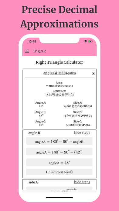 TrigCalc - Trig Calculator screenshot 3