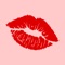 Lipstick Kiss Marks Stickers