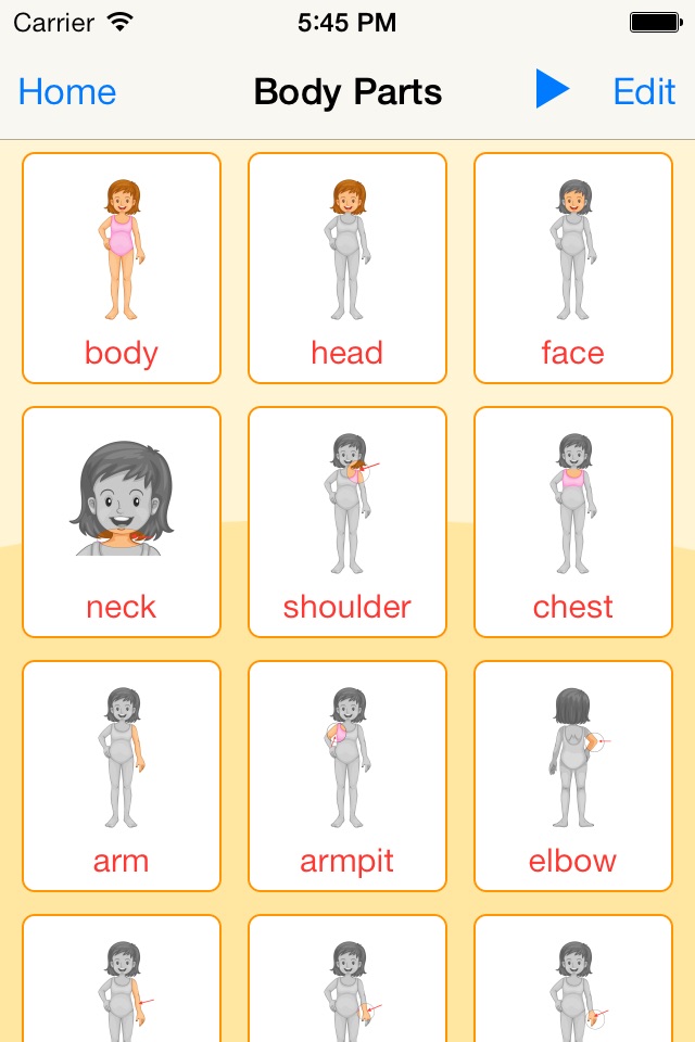 The Human Body. Learning Cards screenshot 2