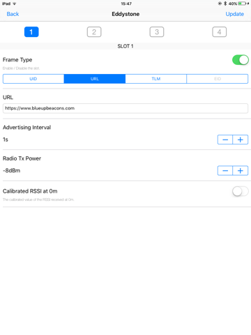 BlueBeacon Manager - náhled