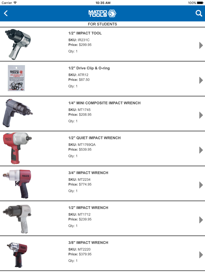 Matco Tools for Students