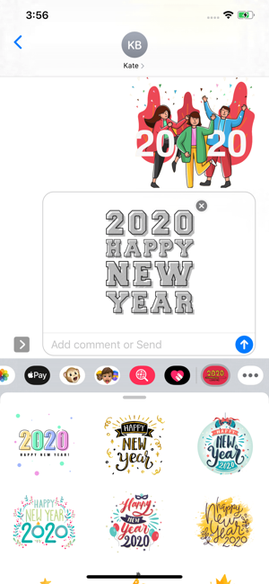 New Year 2020 Party Stickers(圖2)-速報App