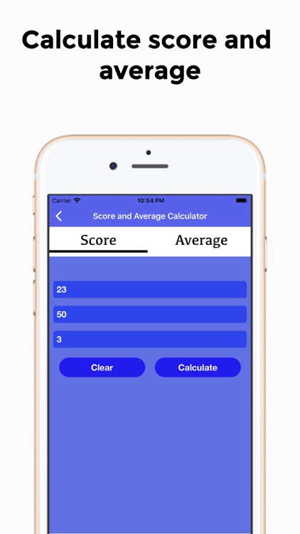 Score and Average Calc