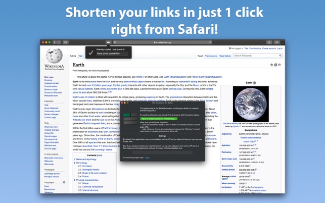 URL Shortener for Safari