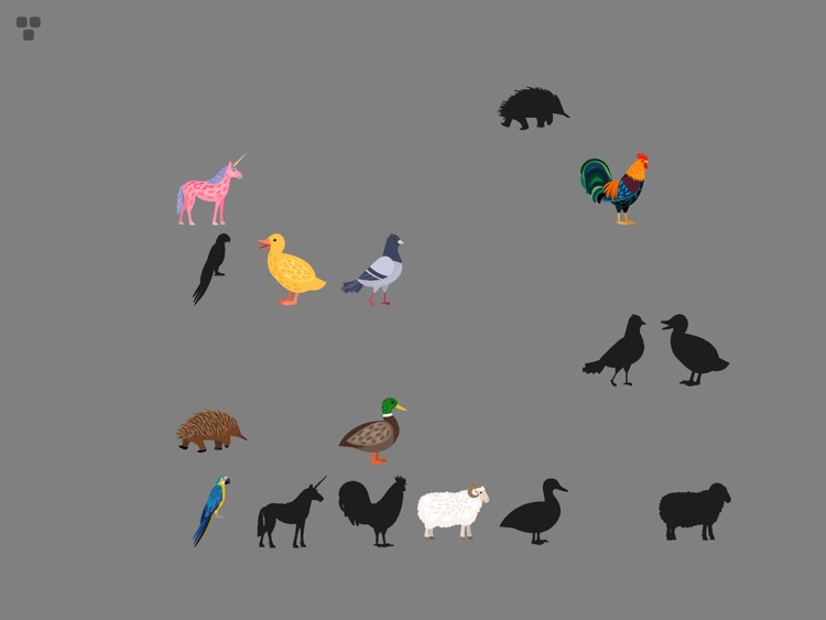 Animal & Shadow Matching Game