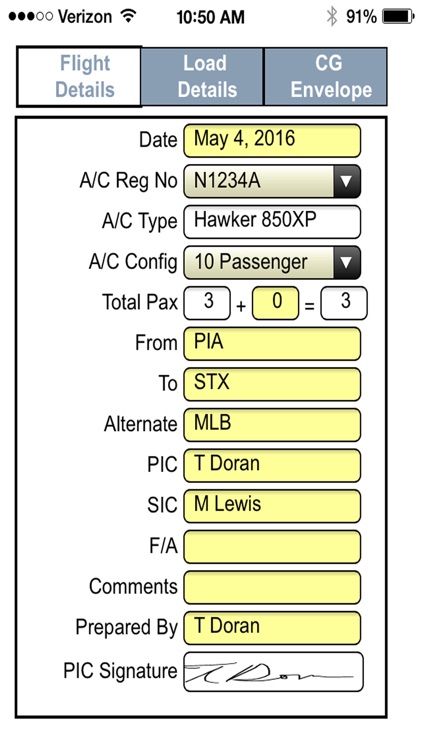 eFlite Weight and Balance