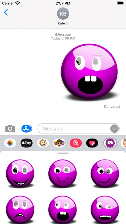 Purple Emojis - Stickers