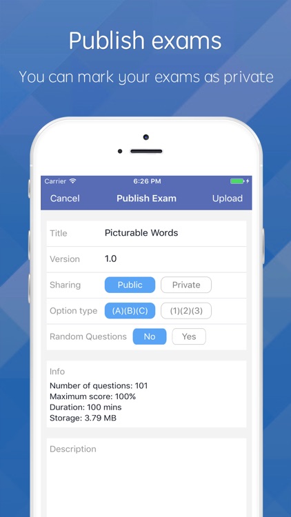 MTestM - An exam creator app