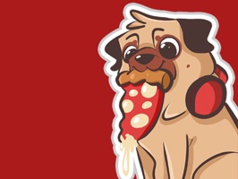 Beautiful Pug Sticker to send to all your friends