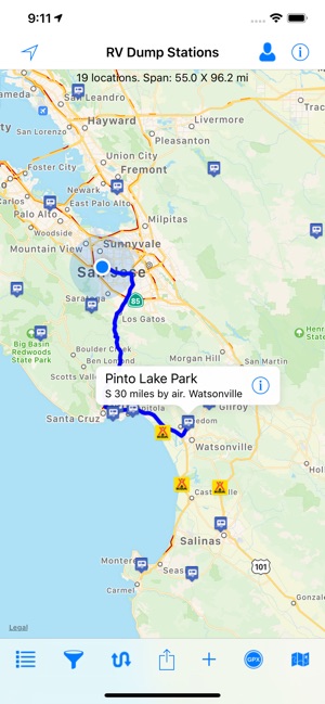 Map Of Rv Dump Stations Rv Dump Stations