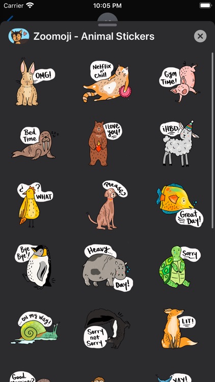 Zoomoji - Animal Stickers screenshot-3