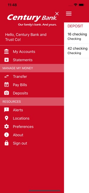 Century Bank Mobile App