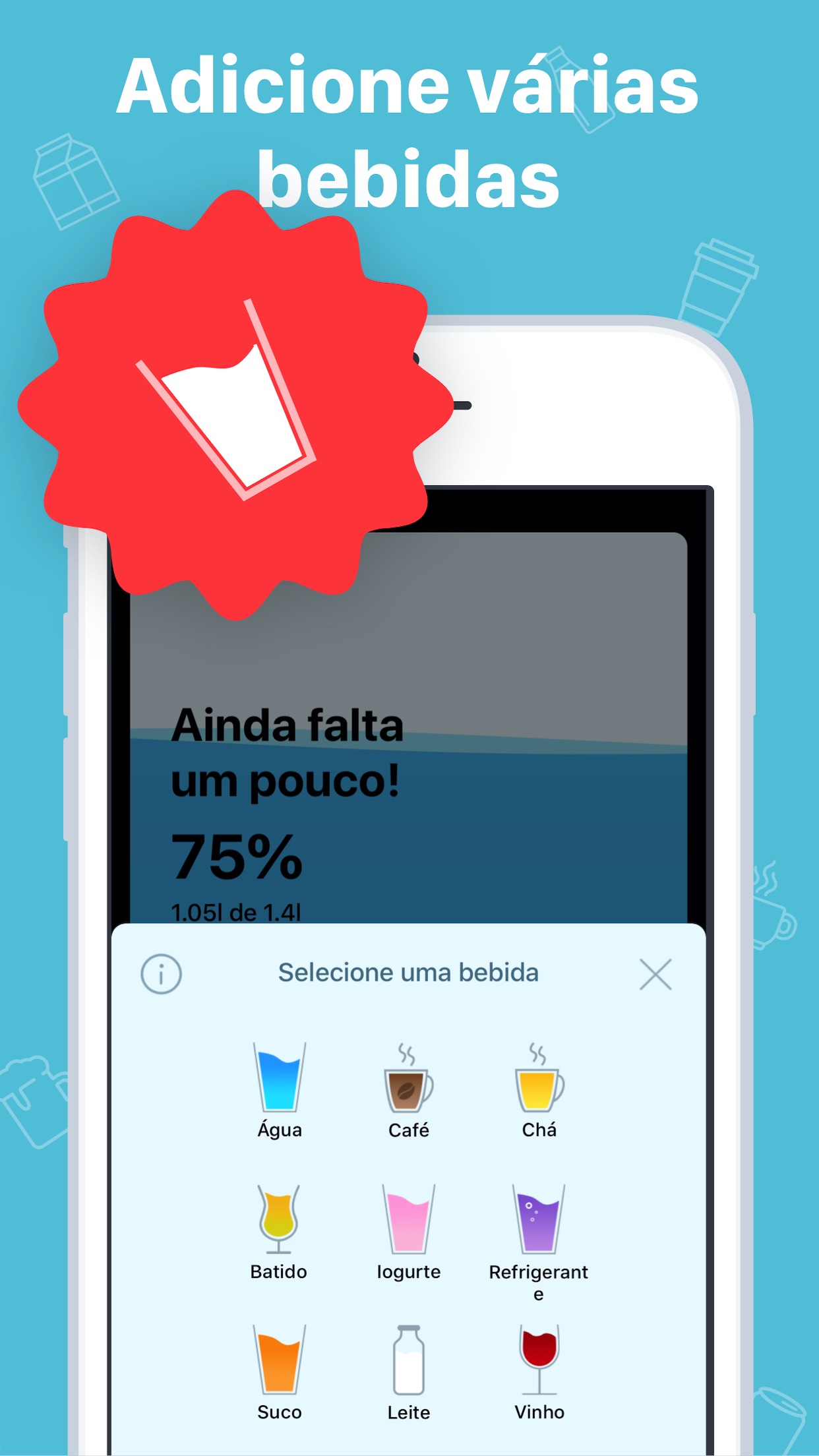 Screenshot do app Saldo de Água
